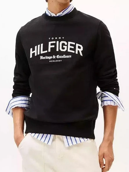 Tommy Hilfiger MW0MW40067 Arch Crew Erkek Sweatshirt ürün görseli 1