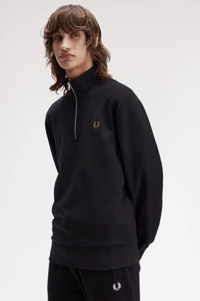 Fred Perry M3574 Half Zip Erkek Sweatshirt - Resim 3