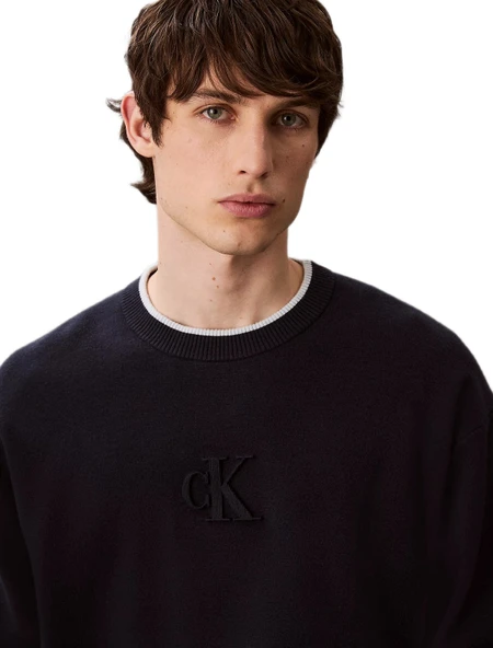 Calvin Klein LV04RD300 Ls Embossed Logok Erkek Sweatshirt ürün görseli 1