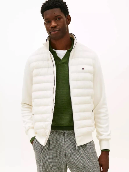 Tommy Hilfiger MW0MW41329 Mix Media Ess Rwb Stand Collar Erkek Sweatshirt ürün görseli 1