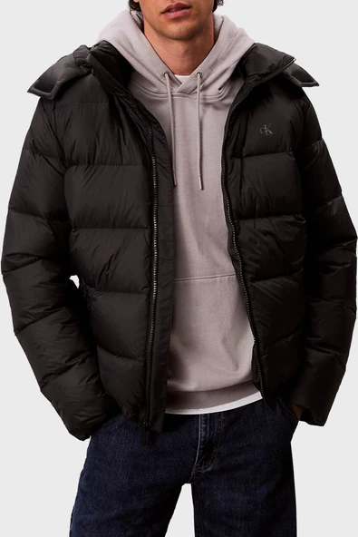 Calvin Klein LV04RC518 Ls Nylon Zip Off Hood Down Puffe Erkek Mont ürün görseli 1