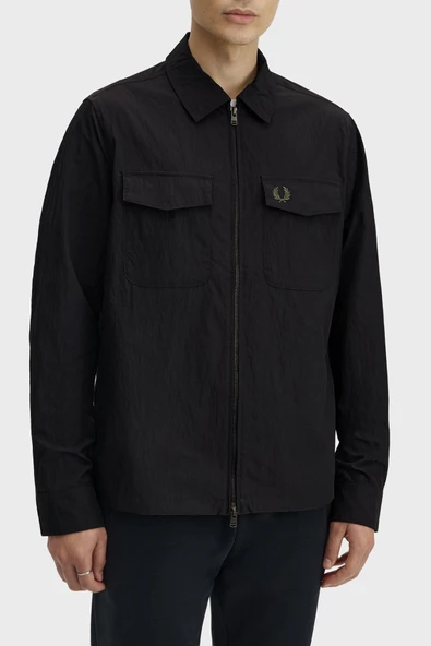Fred Perry M5684 Zip Through Overshirt Erkek Gömlek - Resim 3