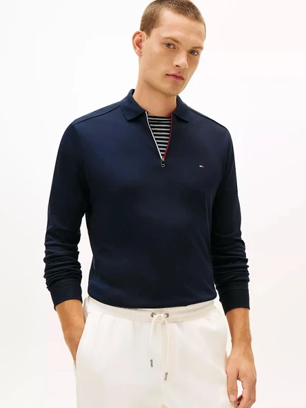 Tommy Hilfiger MW0MW42808 Liquid Rwb Zip Erkek Polo Tişört ürün görseli 1