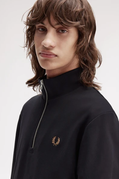 Fred Perry M3574 Half Zip Erkek Sweatshirt - Resim 4