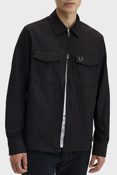Fred Perry M5684 Zip Through Overshirt Erkek Gömlek - Resim 6