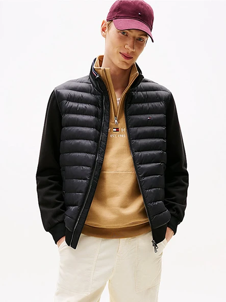 Tommy Hilfiger MW0MW41329 Mix Media Ess Rwb Stand Collar Erkek Sweatshirt ürün görseli 1