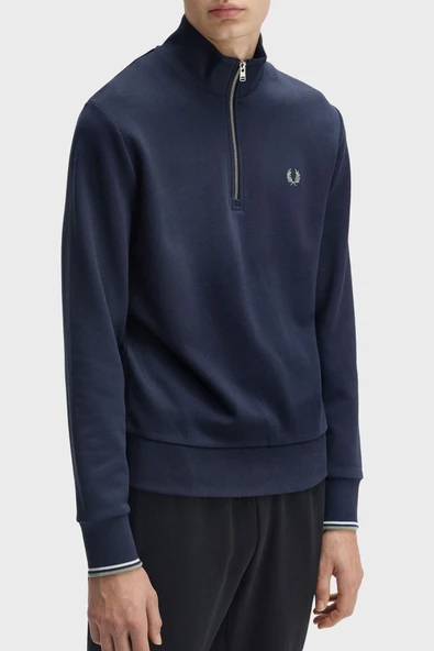 Fred Perry M3574 Half Zip Erkek Sweatshirt - Resim 3