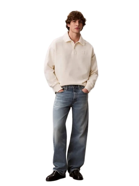 Calvin Klein LV14LE202G Ls Hvy Weight Terry Ck Emblem Erkek Polo Tişört ürün görseli 1