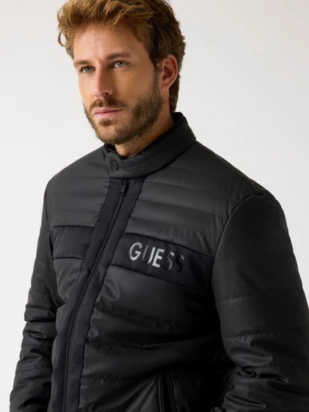 Guess M4YL16WFHD0 Logo Stretch Padded Erkek Ceket - Resim 4