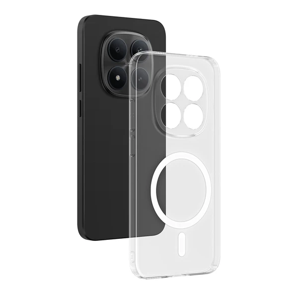 Redmi Note 15 Pro Plus Kılıf Kamera Korumalı MagSafe Şarj Özellikli Lüx Şeffaf London Silikon Kapak ürün görseli 1