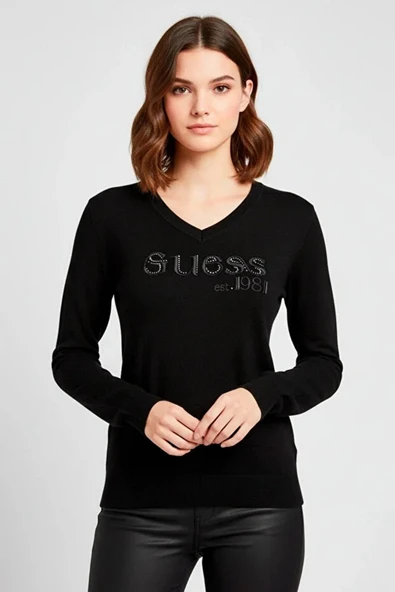 Guess W5BR41Z2NQ2 Ls Vn Saylor Logo Sw Kadın Kazak ürün görseli 1