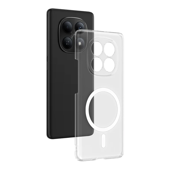 Redmi Note 15 4G Kılıf Kamera Korumalı MagSafe Şarj Özellikli Lüx Şeffaf London Silikon Kapak ürün görseli 1