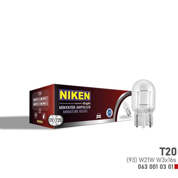 NIKEN T20 DİPSIZ AMPUL 93 W21W W3x16s 12V ADET FİYAT ürün görseli 1