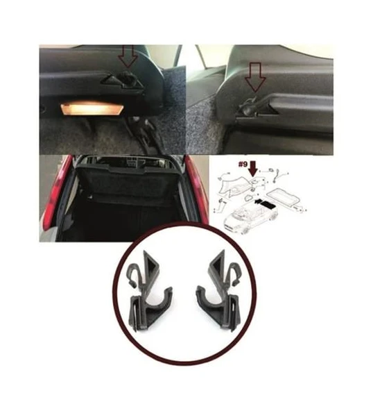 BAGAJ PERDE BRAKETİ SOL DOBLO III-FİORİNO-GRANDE PUNTO-STİLO ürün görseli 1