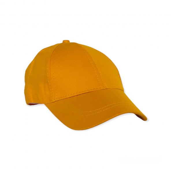 Unisex Sarı Spor Arkası Cırtlı Ayarlanabilir Şapka 55-60 Cm ürün görseli 1