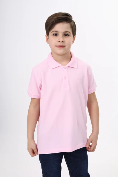 Toontoy Unisex Polo Yaka Düğmeli Uzun Kısa Tişört ürün görseli 1