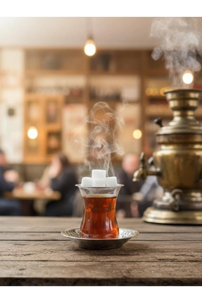First Snowflake Paslanmaz Çelik Çay Bardağı Kapağı - 12'li Şeker Islanmasını Önleyici Çay Pulu ürün görseli 1