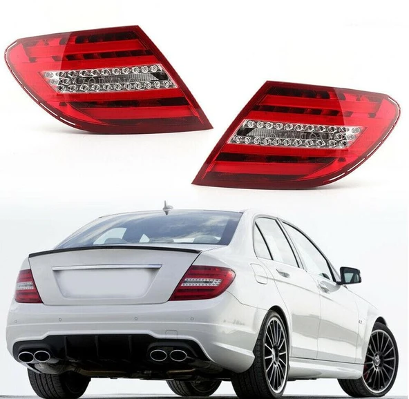 C SERİSİ W204 UYUMLU MAKYAJLI LED STOP SETİ  2008-2011 ürün görseli 1