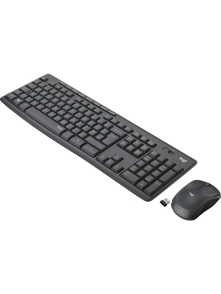 LOGİTECH MK295 USB Kablosuz Q Klavye Mouse Seti Siyah (920-009804) ürün görseli 1
