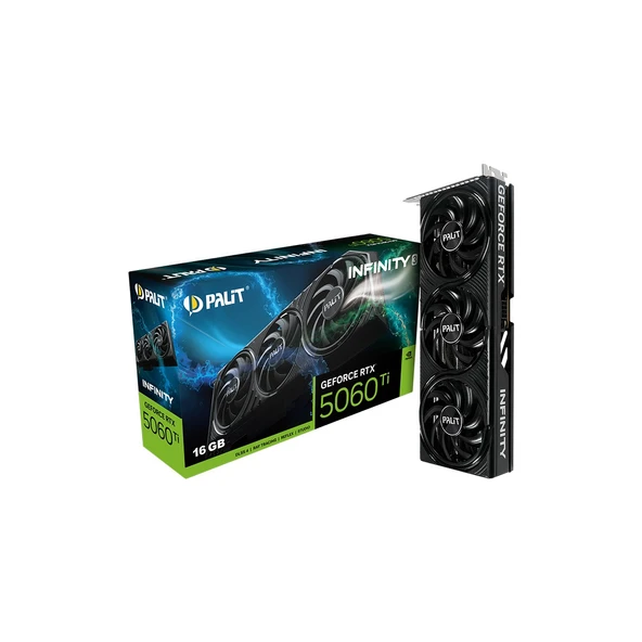 Palit GeForce RTX5060 Ti Infinity 3 16GB GDDR7 128 Bit DLSS 4 Ekran Kartı NE7506T019T1-GB2061S ürün görseli 1