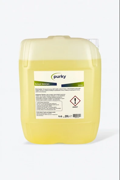 Purky Sıvı Bulaşık Deterjanı Limon Kokulu 20 LT ürün görseli 1