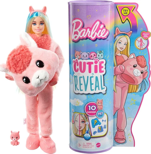 Barbie Cutie Reveal Bebekler 2. Seri Parti Laması ürün görseli 1