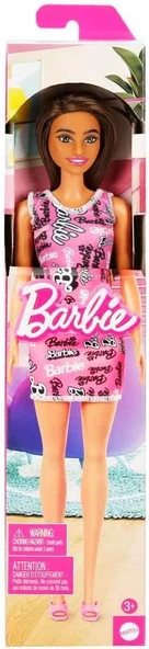 Şık Barbie - Kumral Pembe Elbiseli - Resim 2
