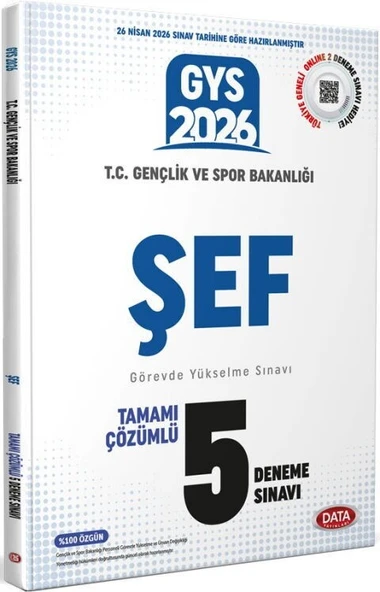 2026 GYS T.C. Gençlik Ve Spor Bakanlığı Şef Tamamı Çözümlü 5 Deneme Data Yayınları ürün görseli 1