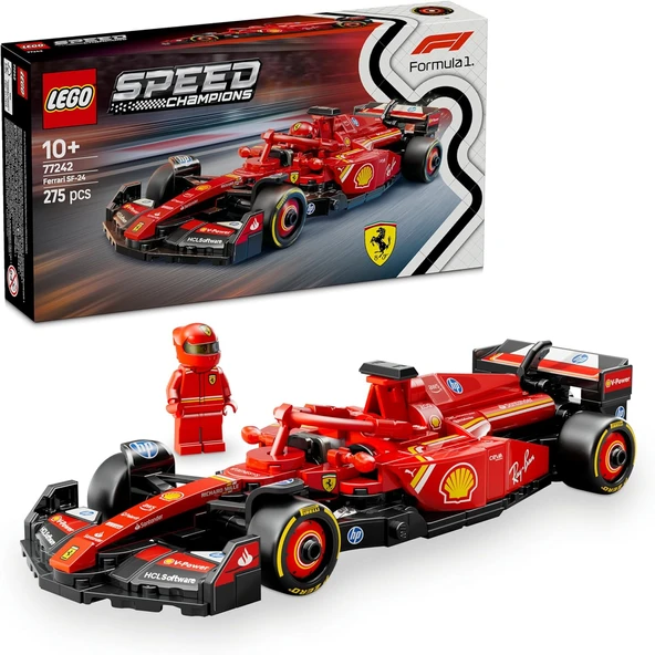 Lego Speed Champions Ferrari Sf-24 F1 Yarış Arabası 77242 – 10 Yaş Ve Üzeri Kız Ve Erkek Çocukları I ürün görseli 1