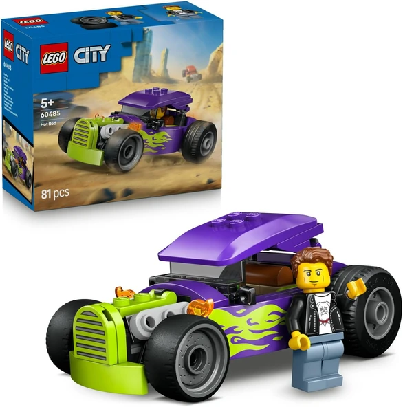 Lego City Hot Rod 60485 – 5 Yaş Ve Üzeri Erkek Ve Kız Çocuklar Için Sürücü Minifigürü Ve Ayrıntılı Y ürün görseli 1