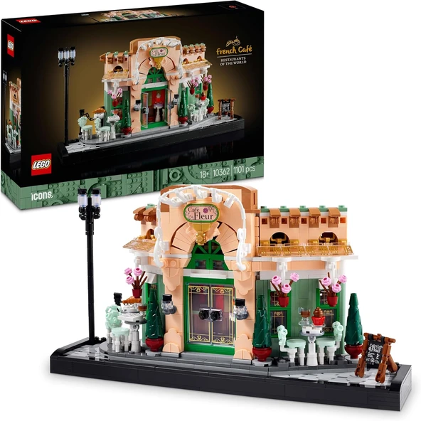 Lego Fransız Kafe 10362 - Yetişkin Kadın Ve Erkekler Için Süslü Koltuklar Ve Asılı Saksılar İçeren K ürün görseli 1