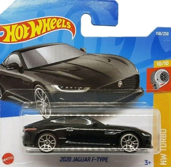 Hot Wheels - 2020 Jaguar F-Tipi - Hw Turbo 10/10 - Hct71 - Kısa Kart - Siyah - Mattel 2022 ürün görseli 1