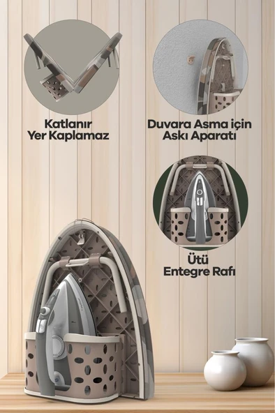 Perilla Flip Katlanır Ütü Masası - Resim 5