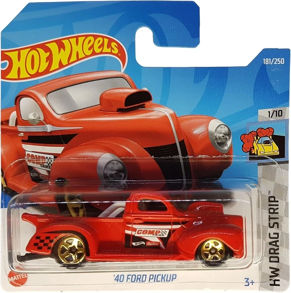 Hot Wheels - ´40 Ford Pickup - Hw Drag Strip 1/10 - Hcx61 - Short Card - Edelbrock - Kırmızı - Matte ürün görseli 1