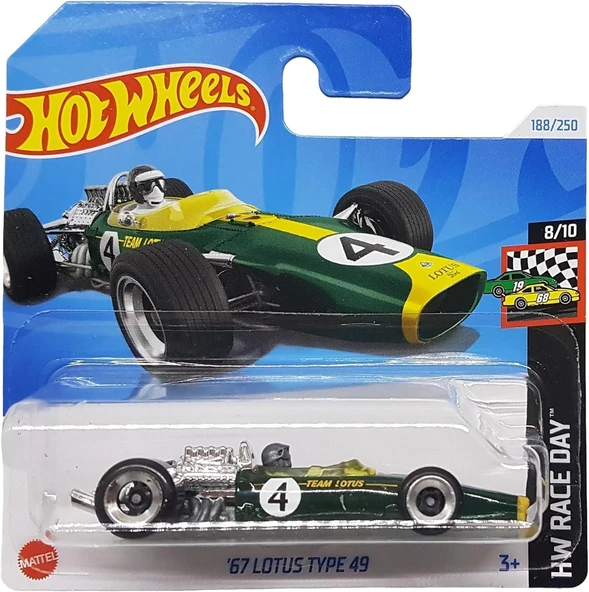 Hot Wheels - ´67 Lotus Type 49 - Hw Race Day 8/10 - Htd99 - Short Card - Team Lotus - Ford - Mattel ürün görseli 1