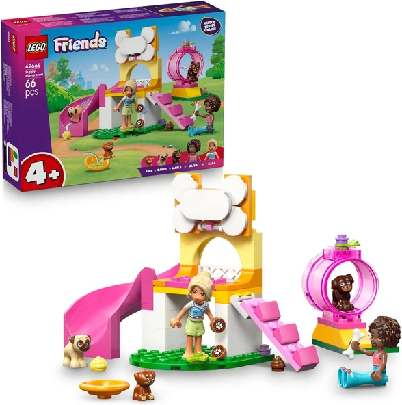 Lego Friends Yavru Köpek Oyun Parkı 42665-4 Yaş Ve Üzeri Kız Ve Erkek Çocuklar Için 3 Köpek Figürü I ürün görseli 1