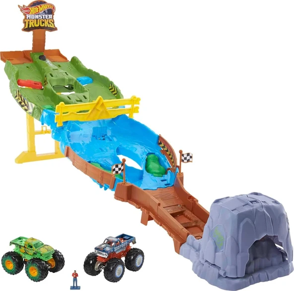 Hot Wheels Monster Trucks Yıkım Pisti 2 Adet 1:64 Ölçekli Oyuncak Arabasıyla Hot Wheels Monster Truc ürün görseli 1