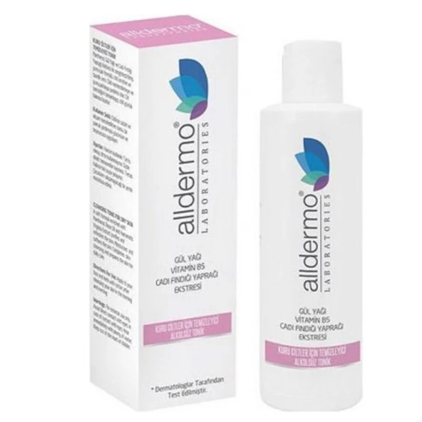 ALLDERMO KURU CİLTLER İÇİN TEMİZLEYİCİ ALKOLSÜZ TONİK 200 ML ürün görseli 1
