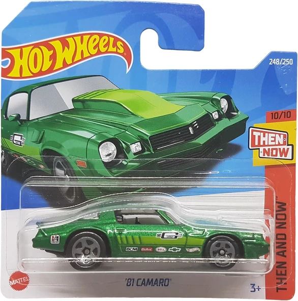 Hot Wheels - ´81 Camaro - Then And Now 10/10 - Hcv81 - Short Card - Edelbrock - Bell - Yeşil Metalik ürün görseli 1