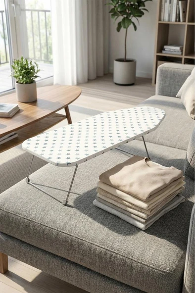 Perilla Beyaz Mini Ütü Masası - Resim 4