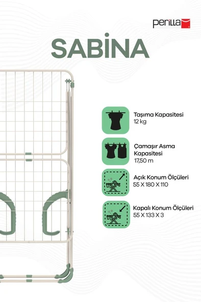 Perilla Sabina Çamaşır Kurutma Askısı - Resim 3