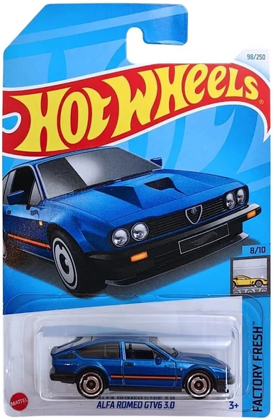 Hot Wheels - Alfa Romeo Gtv6 3.0 - Factory Fresh 8/10 - Htf13 - Short Card - Mavi Metalik - Mattel 2 ürün görseli 1