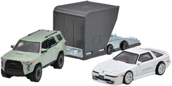 Hot Wheels Premium Team Transport Hrv37 Car Culture '18 Toyota 4Runner & '89 Toyota Supra ürün görseli 1