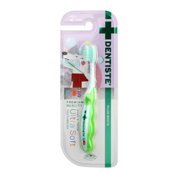 Dentiste Kids Ultra Soft Diş Fırçası +2 Yaş - Yeşil-Turkuaz ürün görseli 1