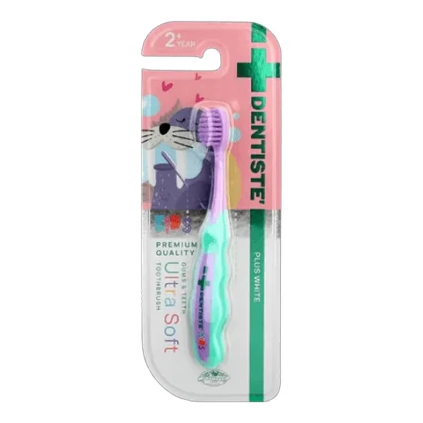 Dentiste Kids Ultra Soft Diş Fırçası +2 Yaş -Yeşil-Mor ürün görseli 1
