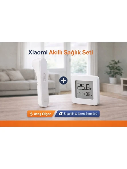 Xiaomi Temassız Ateş Ölçer ve Nem Ölçer Set ürün görseli 1