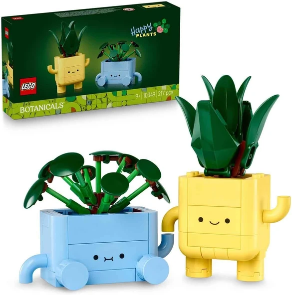 Lego Botanicals Mutlu Bitkiler 10349-9 Yaş Ve Üzeri Bitki Sever Çocuklar Için Renkli Saksılı Yapım S ürün görseli 1
