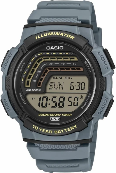 Casio WS-1800-2AVDF Quartz Silikon Kordon Mavi 10 ATM 45 mm Erkek Kol Saati ürün görseli 1