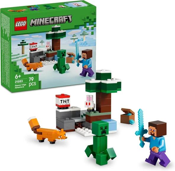 Lego Minecraft Steve’In Tayga Macerası 21583-6 Yaş Ve Üzeri Kız Ve Erkek Çocuklar Için Steve Minifig ürün görseli 1