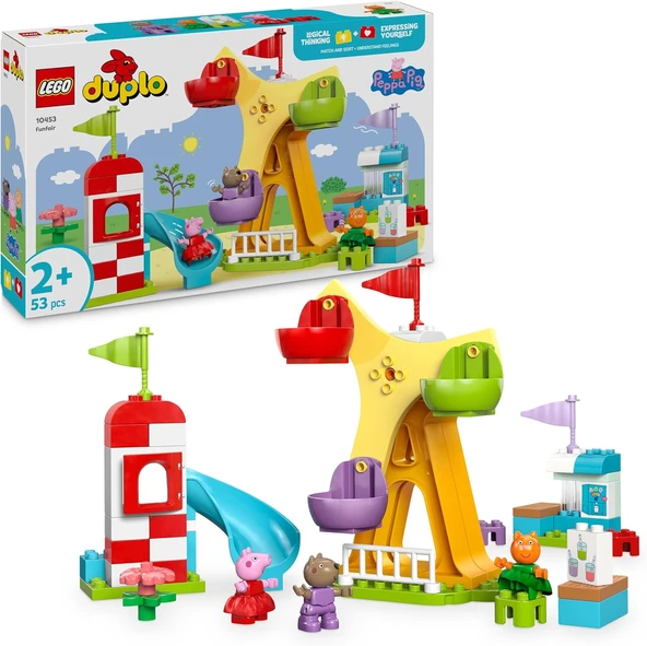 Lego Duplo Peppa Pig Lunapark 10453-2 Yaş Ve Üzeri Kız Ve Erkek Çocuklar Için Dönme Dolap, Kaydırak, ürün görseli 1